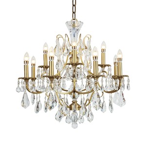 Lámpara de Techo de 15 Bombillas de Estilo Francés Retro para Sala de Estar, Comedor, Dormitorio Romántico de Lujo, Habitación de Princesa, Lámparas de Estilo Americano - Product Image 1
