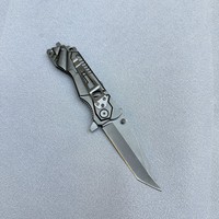 Couteau tactique de survie 478BR, lame Tanto, manche en aluminium noir, couteau pliant, revêtement noir, couteau de poche de survie haut de gamme