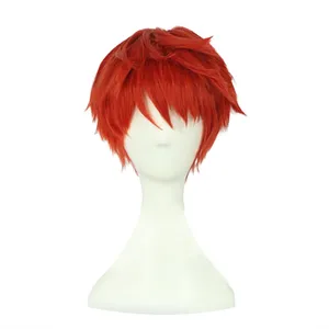 Perruque synthétique courte rouge pour cosplay de l'anime Game <span class=keywords><strong>FGO</strong></span> Shirou Emiya, résistante à la chaleur, perruques de mode - Product Image 2