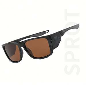 Lunettes de soleil polarisées carrées UV400 rétro 2025 personnalisables avec logo pour hommes et femmes, coupe-vent, pour la conduite, le cyclisme et le sport - Product Image 2