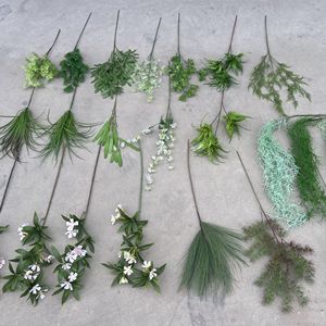 Plantes vertes artificielles, fougère asperge, plante aérienne, feuilles de taro, arrangement floral de mariage, décoration verte pour salle de mariage - Product Image 2