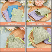 Sac à cordon en jute écologique, logo personnalisé, fabriqué sur commande, pochette à bijoux, sachet de lavande en toile de jute, toutes couleurs