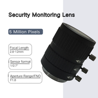 Objectif de surveillance de sécurité 5MP 2.8-12mm Zoom manuel Monture CS F1.8 Correction IR Qualité industrielle
