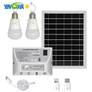 Kit de sistema de iluminación de energía solar para el hogar, altavoz de música solarenergie systems 2 en 1, portátil, LED - Product Image 1