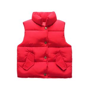 OEM التخصيص المبيعات الساخنة الأطفال الحشو جاكيتات الأحمر البخاخ جيليه عارضة الشتاء مخصص طفل أطفال سترة دافئة - Product Image 1