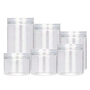 Conteneur en PET transparent de 100 ml, 200 ml, 300 ml, 400 ml, 500 ml, vide, hermétique avec couvercle, logo personnalisé, en vrac, pour aliments pour animaux de compagnie - Product Image 1