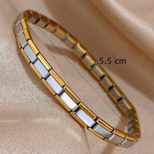 Hot Selling Unisex Italian Charm <b>Bracelet</b> Fine 5mm/7mm <b>Beaded</b> Stainless Steel <b>Gold</b>-Color Plated with Pearl - Product Image 4