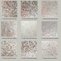 Mosaico de Concha de Nácar Plateada de Forma Irregular de Alta Gama para Paredes, Pisos, Escaleras, Moderno, 3 mm de Grosor, para Cocina y Hotel