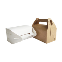 Individuell Bedruckte Weiße Papier-Geschenkbox Verpackungsanpassung Logo Tragbare Verpackung Giebelkarton mit Griff
