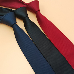 Bonne qualité Yiqun hommes <span class=keywords><strong>cravate</strong></span> noir grain fin formel affaires chemise décontractée avec 6cm type de main étroit - Product Image 2