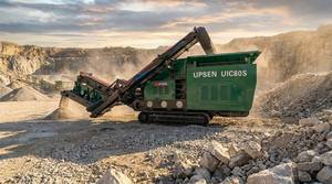Concasseur mobile à impact UPSEN UIC80 transportable en conteneur 50-80t/h, compact sur chenilles, avec moteur PLC et roulement pour <span class=keywords><strong>calcaire</strong></span> - Product Image 2