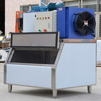 Machine industrielle de fabrication de glace en flocons de 1,5 tonne par jour avec compresseur Emerson et contrôle PLC pour l'affichage des fruits de mer en supermarché