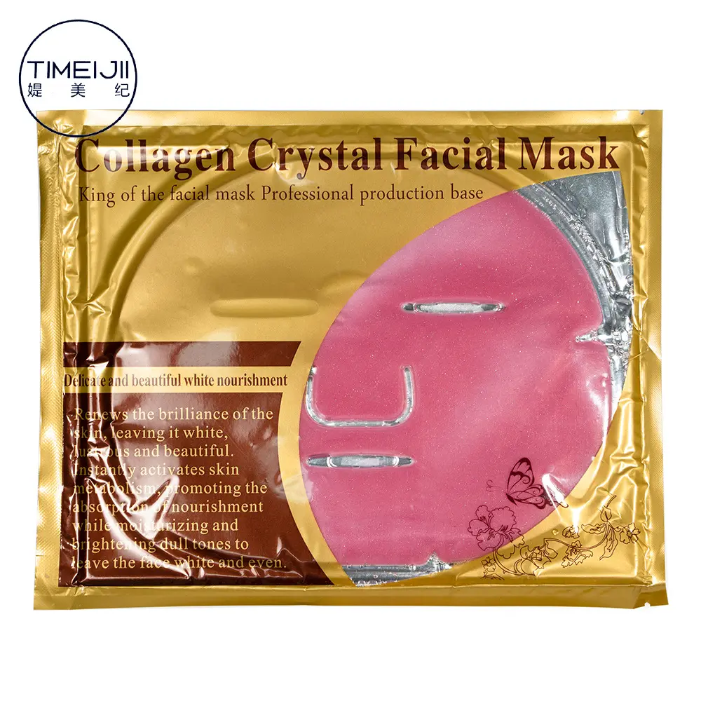 Fábrica direta atacado colágeno gelo cristal masque levantamento e firmação hidrogel 24k raso guia projeto reparo ouro masque