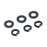 Grade 8.8 DIN Standard Carbon Steel Flat/Spring Washers with Black Finish Hujiang Brand Compatible with M4-M42 Screws