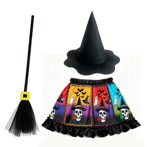 Pafu - Conjunto de <span class=keywords><strong>Disfraz</strong></span> de Bruja de Halloween para Niñas, 3 Piezas, con Sombrero, Escoba y Falda, <span class=keywords><strong>Disfraz</strong></span> de Cosplay para Fiestas - Product Image 6