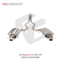 Catback d'échappement en acier inoxydable ING pour Land Rover Range Rover L405 5.0T avec silencieux à soupape pièces de Performance de course automobile