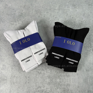 Bán Buôn 6 Cặp Người Đàn Ông Của Chất Lượng Cao Thêu Crew Vớ Thời Trang Giản Dị Thể Thao Dày Dưới Khăn Tùy Chỉnh Cotton Vớ Thể Thao - Product Image 2