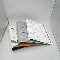 Porte-documents de bureau personnalisé à couverture rigide en plastique PP et cuir, formats A5 A6, pour rangement de documents scolaires, boîte décorative à motifs