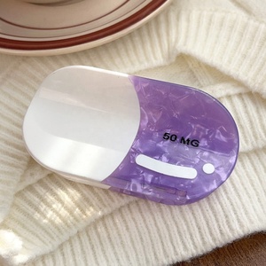 New Hot Capsule-Shaped PVC Hair Clips Shiny Colorful Iridescent Surface Oval Claw Clips Sweet Fashion Hair Accessories - Product Image 3