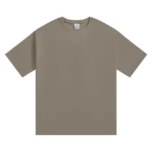 Luluxixiyaya लक्जरी गुणवत्ता 270 जीएसएम कपास ढीला फिट थोड़ा ड्रॉप कंधे पांच-चौथाई आस्तीन से अधिक आकार पुरुषों टी शर्ट