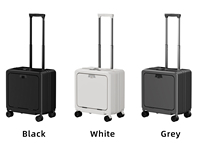Valise cabine 2 pièces avec port de chargement USB pour ordinateur portable, roues silencieuses, serrure TSA, logo personnalisé, ouverture frontale 18 pouces
