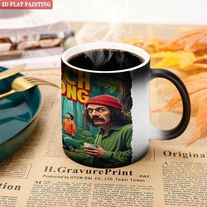 Cheech And Chong <b>Ceramic</b> Mug 11oz Color Changing Magic <b>Cup</b> 2D Flat Painting Design - Product Image 5