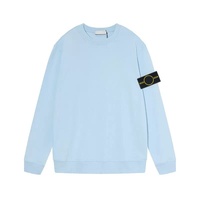 Pull classique oversize en coton 100% uni, style décontracté et tendance, pour homme, collection 2026