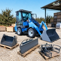 Chargeur sur pneus électrique LAWNIO, capacité de charge nominale de 1000 kg, zéro émission, pour le chargement de matériaux, livraison gratuite