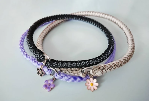 individuell günstig Hauskragen dünn rund geflochten hergestellt langlebig paracord hund katze kragen - Product Image 2