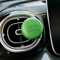 Diffuseur de parfum pour voiture en cuir d'agneau, désodorisant d'habitacle personnalisé avec logo, clip parfumé pour voiture