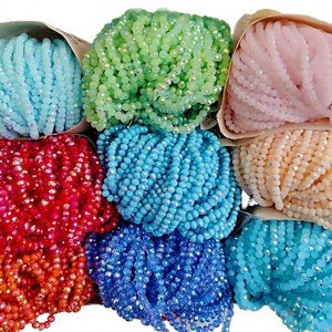 Nuevos Colores, Cuentas Redondas Facetadas de Cristal de Vidrio de 4 mm, Corte Radiante, para Fabricación de Joyería, 100 Hilos por Paquete, Venta al por Mayor - Product Image 1