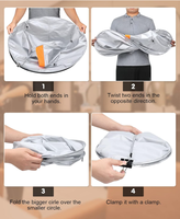 Coupe de cheveux coupe de cheveux Cape imperméable à l'eau Cape de barbier Cape pliable coiffure parapluie Cape tablier impression logo