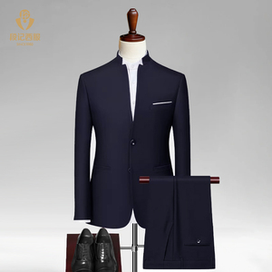 Costume de bureau Fato Social, uniforme chinois à <span class=keywords><strong>col</strong></span> mandarin, costume Tang pour hommes, costume politique de style chinois pour hommes, costume <span class=keywords><strong>Mao</strong></span>, Zhongshan - Product Image 1