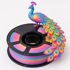 Filamento PLA de Color Arcoíris para Impresora 3D WEICHI, 1.75mm, 1kg (2.2lbs), Temperatura de Impresión 210-240C, Enrollado Ordenado - Product Image 1