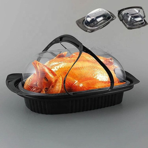 Boîte d'emballage alimentaire en plastique jetable portable en gros pour dinde rôtie, poulet, pizza, hamburger, frites - Product Image 4