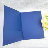 Carpeta de Cartón Azul Marino con Estampado Dorado, Duradera/Protectora/Reciclable, para Documentos de Presentación A4, para la Escuela de Negocios