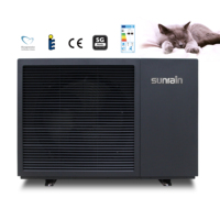 Pompe à chaleur air-eau 12KW A+++ DC Inverter R290 compatible solaire, chauffe-eau en acier inoxydable contrôlé par application