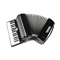 SEASOUND JP3024B Professionnel 30 Touches 24 Basse 3 Registres Noir Celluloïd Piano Clavier Accordéon Instrument Chromatique