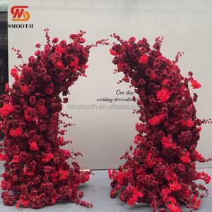 ซุ้มดอกไม้ประดิษฐ์สีเขียวสำหรับงานแต่งงาน ซุ้มดอกไม้ประดับตกแต่งงานอีเว้นท์ พร้อมขาตั้งฉากหลัง - Product Image 6