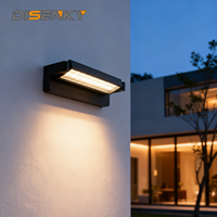 Lampe murale extérieure en aluminium IP65 pour hôtel, villa, balcon, couloir, jardin, avec détecteur de mouvement humain, étanche, LED