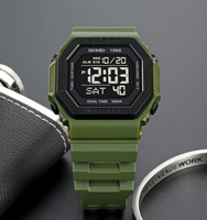 Grosir Pabrik Jam Tangan Olahraga Digital Pria SKMEI 1988 Tahan Air Alarm 50mm Casing ABS Tali TPU