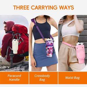 Bolsa Portabotellas con Bolsillo para Teléfono para Termos Stanley de 40/30 oz, Funda Aislante de Neopreno con 2 Bolsillos - Product Image 6