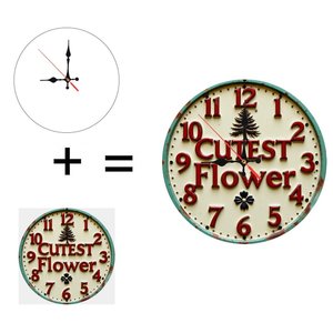Round Wooden <b>Wall</b> <b>Clock</b> 25x25cm Simple Line <b>Design</b> Quiet Quartz Home Living Room Decor - Product Image 6