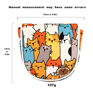 Funda para putter de golf con diseño de animales de dibujos animados, para putter tipo mallet con eje central y cero torque, con impresión de funda de cabeza. - Product Image 6