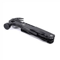 Marteau multifonctionnel d'extérieur en acier inoxydable et aluminium avec poignée composite ergonomique – Outil de survie pour le camping, marteaux à griffes
