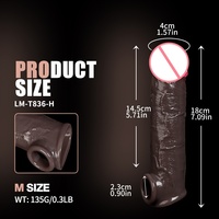Anneau pénien réaliste en silicone épaissi Black Wolf Stud pour jouets sexuels adultes SM
