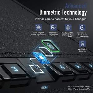 Nhà Đầu giường và bàn rắn súng thép an toàn sinh trắc học dấu vân tay an toàn để truy cập nhanh an toàn với phím pad bên cạnh hộp khóa - Product Image 6