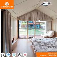 İki Katlı Hazır Modüler Prefabrik Tiny House Taşınabilir Prefabrik Ev (Airbnb Tatil Köyleri Projeleri için, Banyo ve Mutfaklı)