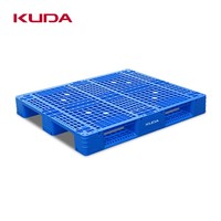 Palette en plastique KUDA 1210C-WGCZ avec tube en acier intégré, palette de stockage logistique, plateforme de manutention des marchandises, 1200x1000x150mm