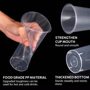 Cundao tùy chỉnh in logo 500/700ml dùng một lần cứng <span class=keywords><strong>PP</strong></span> Frosted nhựa bong bóng BOBA chén trà với mái vòm có nắp đậy và ống hút - Product Image 4